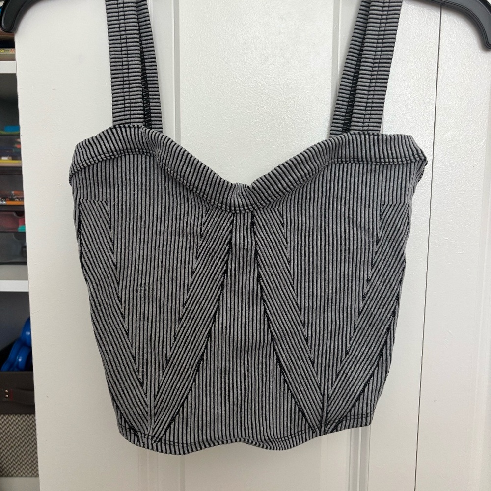 Free people black and white cami tank top